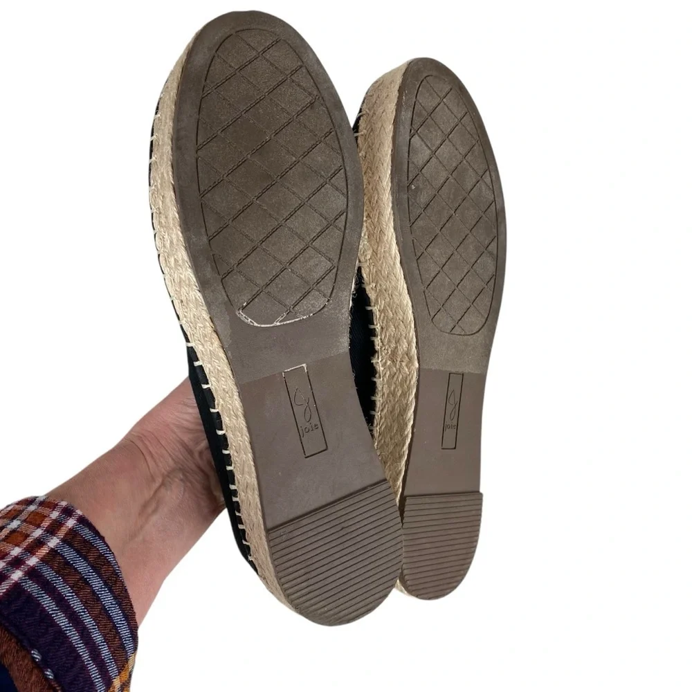 Joie Cara Espadrille Black Slip On Loafers Flats Women’s Size 9.5